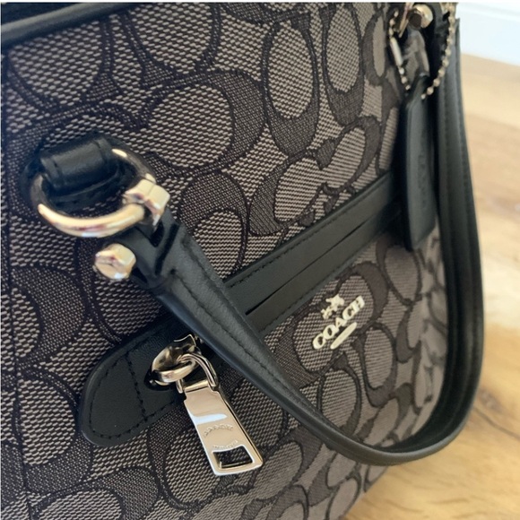 Coach Dark Brown and Black Patterned Tote
